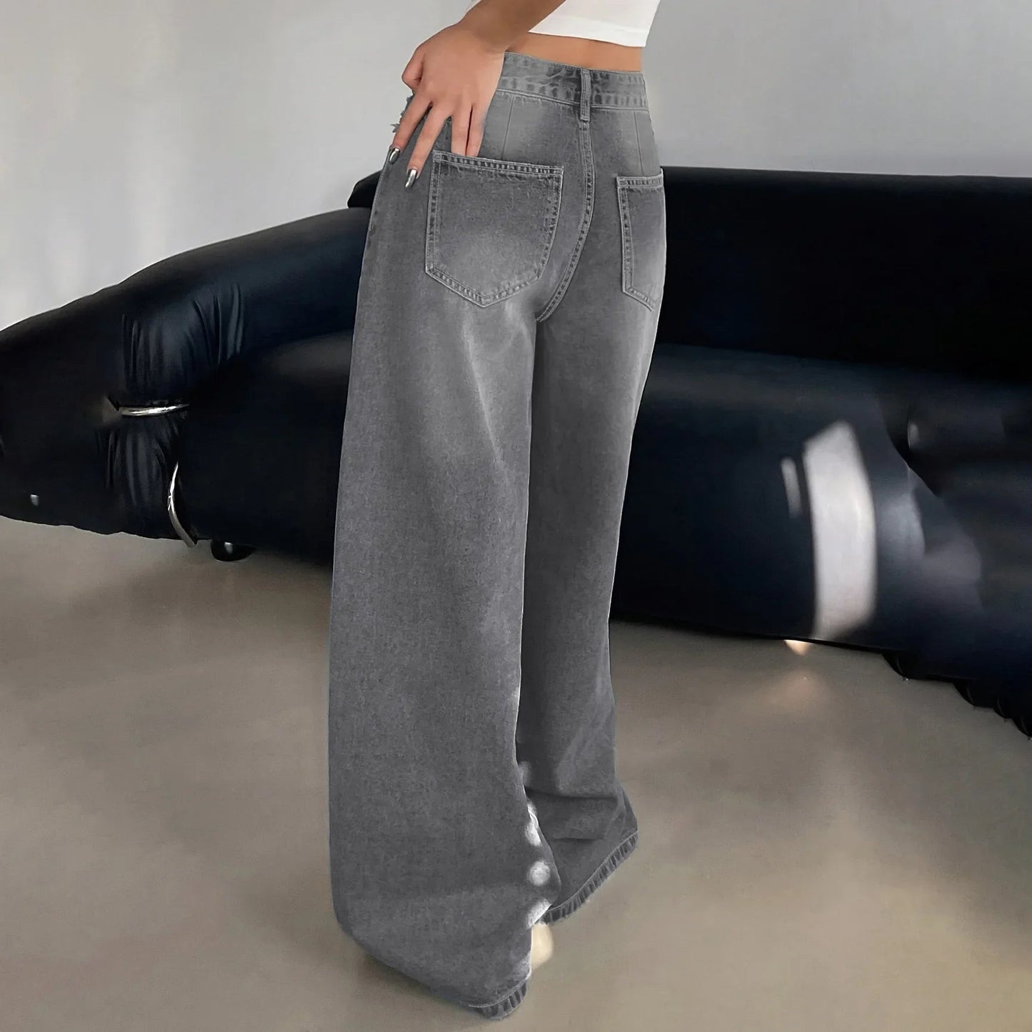 Baggy Jeans for Women | Mid Rise, Wide Leg | Casual Fit | 5