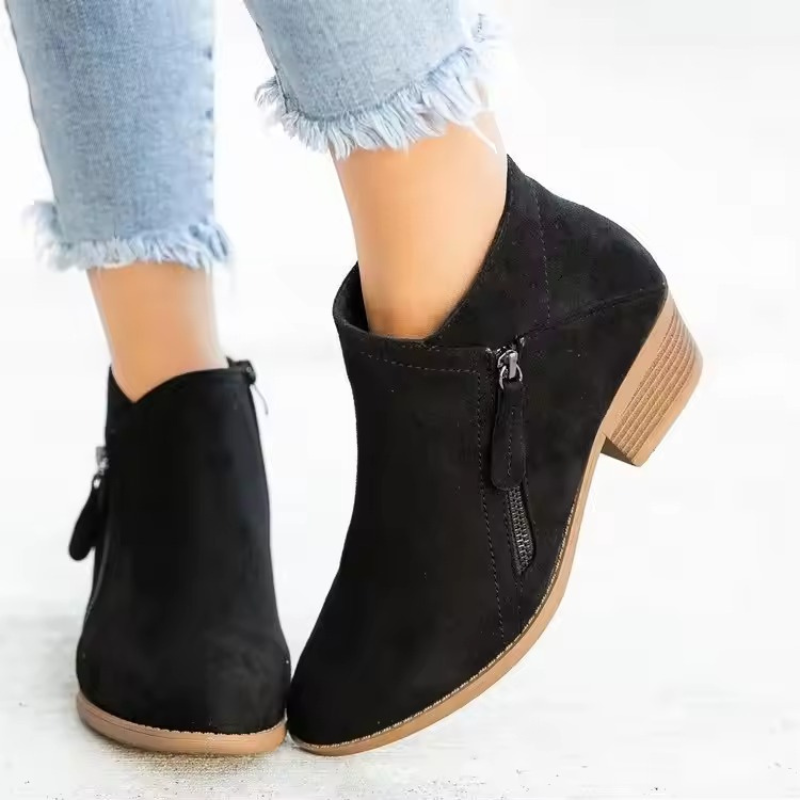Women's Leather Ankle Boots - Fashionable Design with Leopard Print and High Heels