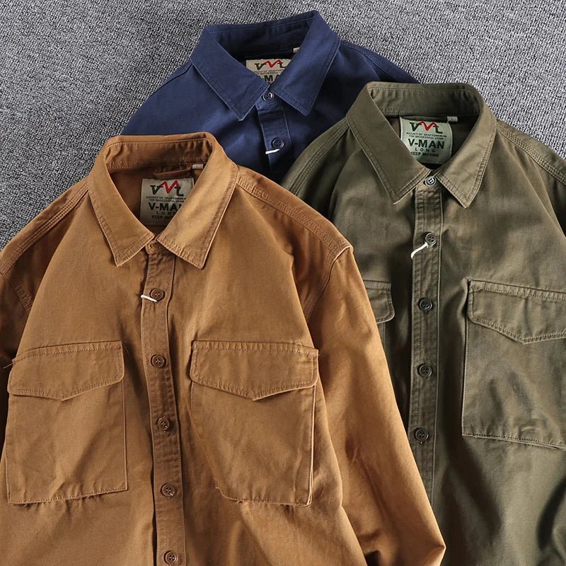 Utility Long Sleeve Shirt for Men | Regular Fit | Khaki2