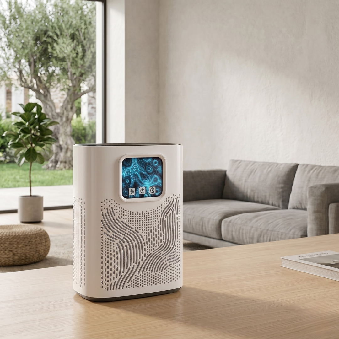 Large Room Air Purifier 2400 ft² HEPA PM2.5 Dual-Cycle Filter System