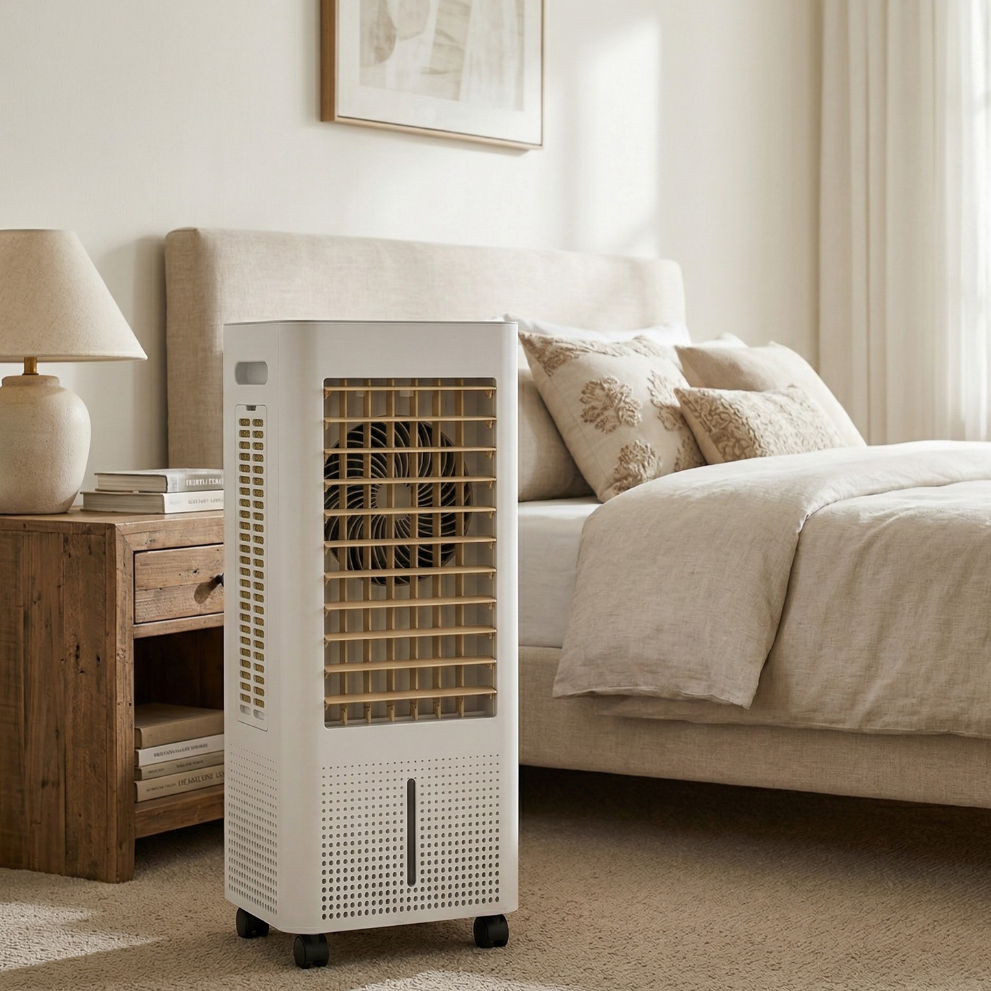 Portable Evaporative Air Cooler with 2.1 Gallon Tank and Timer