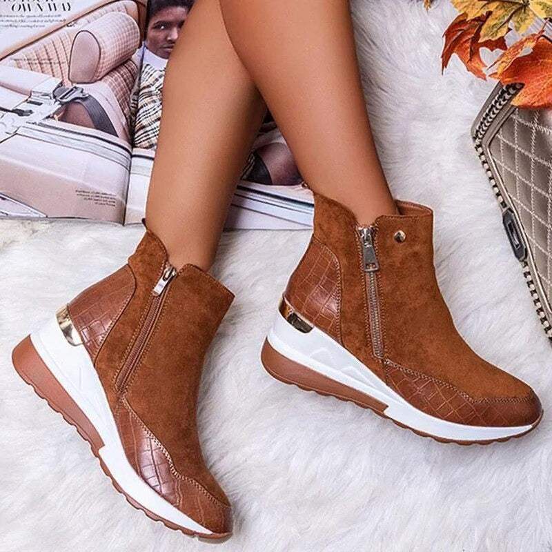 Ankle Boots for Women | Zip-Up Design | Comfortable Insole | 0