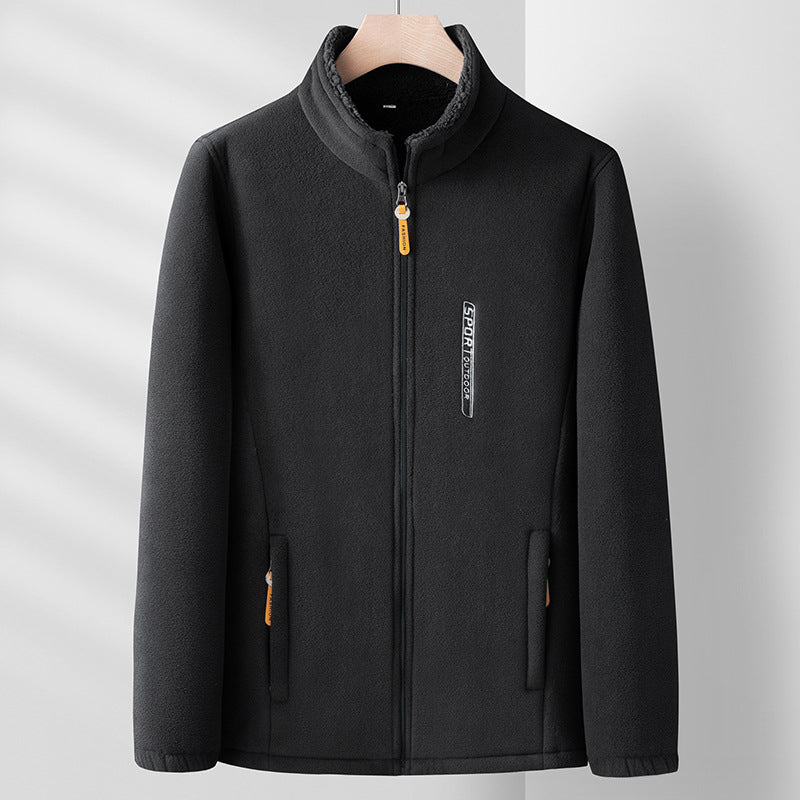Fleece Jacket for Men, Double-Sided | Winter | Black
