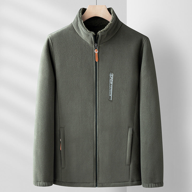 Fleece Jacket for Men, Double-Sided | Winter | Green