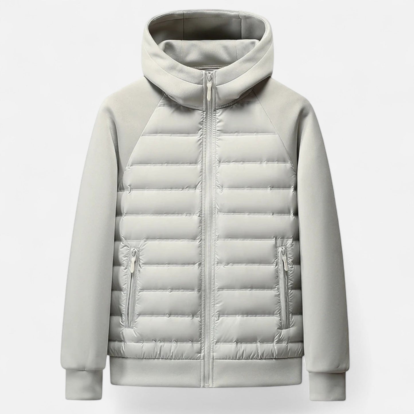Men's Down Jacket | Spliced Quilted Design | Winter | Gray