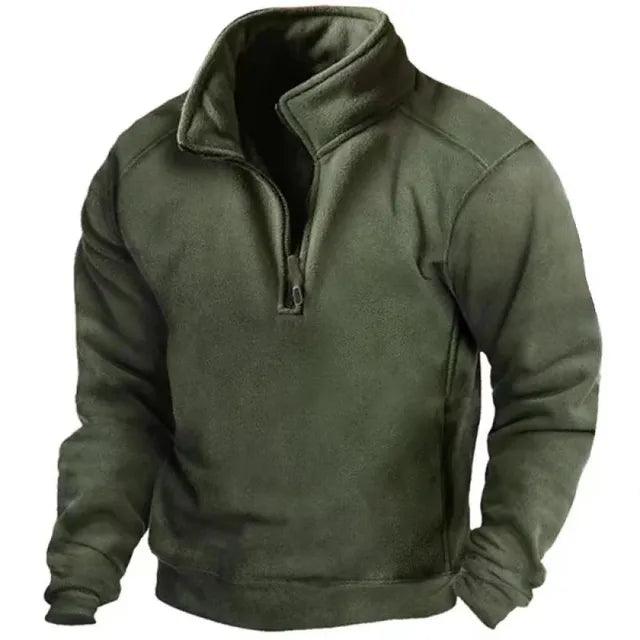 Men's Half Zip Sweater | High Collar, Windproof | Winter 2