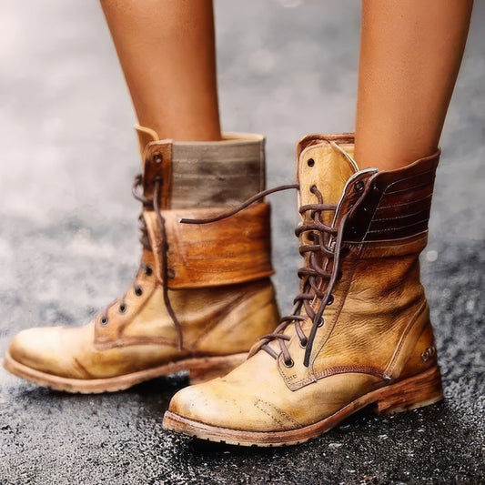 ModeParisienne® Birgit - Timeless and Cozy Retro Leather Boots 0