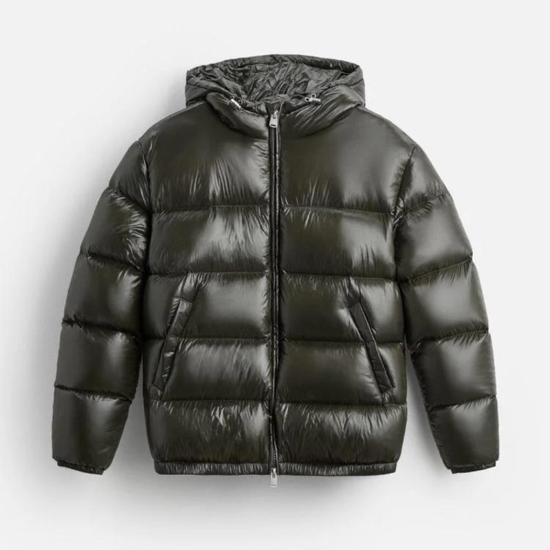 Puffer Jacket for Men, Oversized, Water-Resistant | Winter | Green