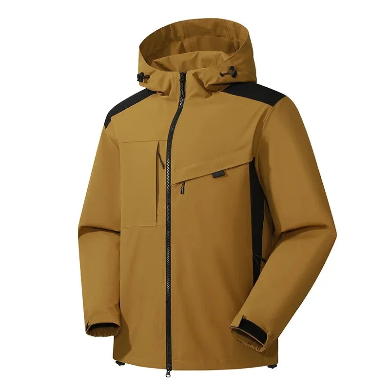 Ski Jacket for Men Hooded Water-Resistant | Winter | Brown