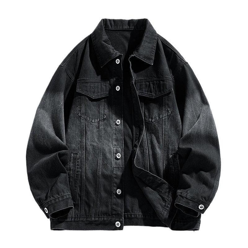 Men's Retro Denim Jacket - Trendy Acetate Fiber Casual Jacket for Everyday Wear