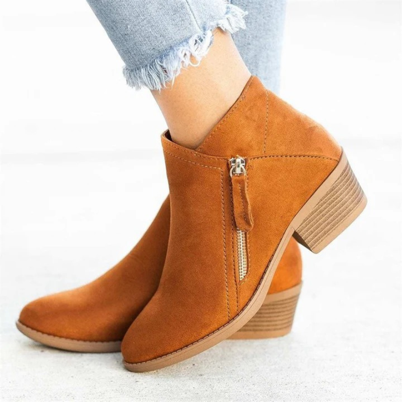 Women's Leather Ankle Boots - Fashionable Design with Leopard Print and High Heels