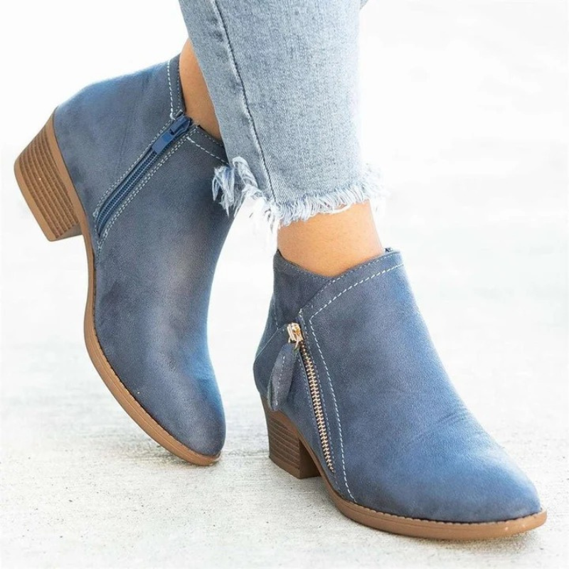 Women's Leather Ankle Boots - Fashionable Design with Leopard Print and High Heels
