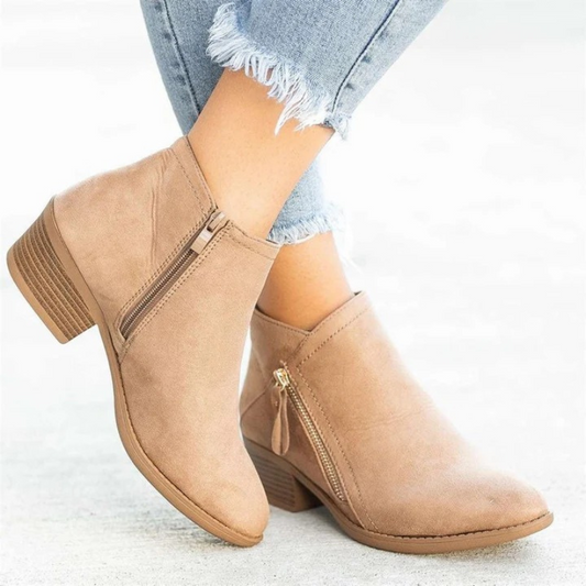 Women's Leather Ankle Boots - Fashionable Design with Leopard Print and High Heels