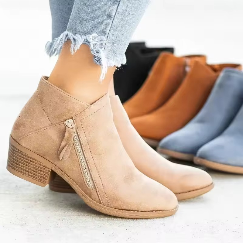 Women's Leather Ankle Boots - Fashionable Design with Leopard Print and High Heels
