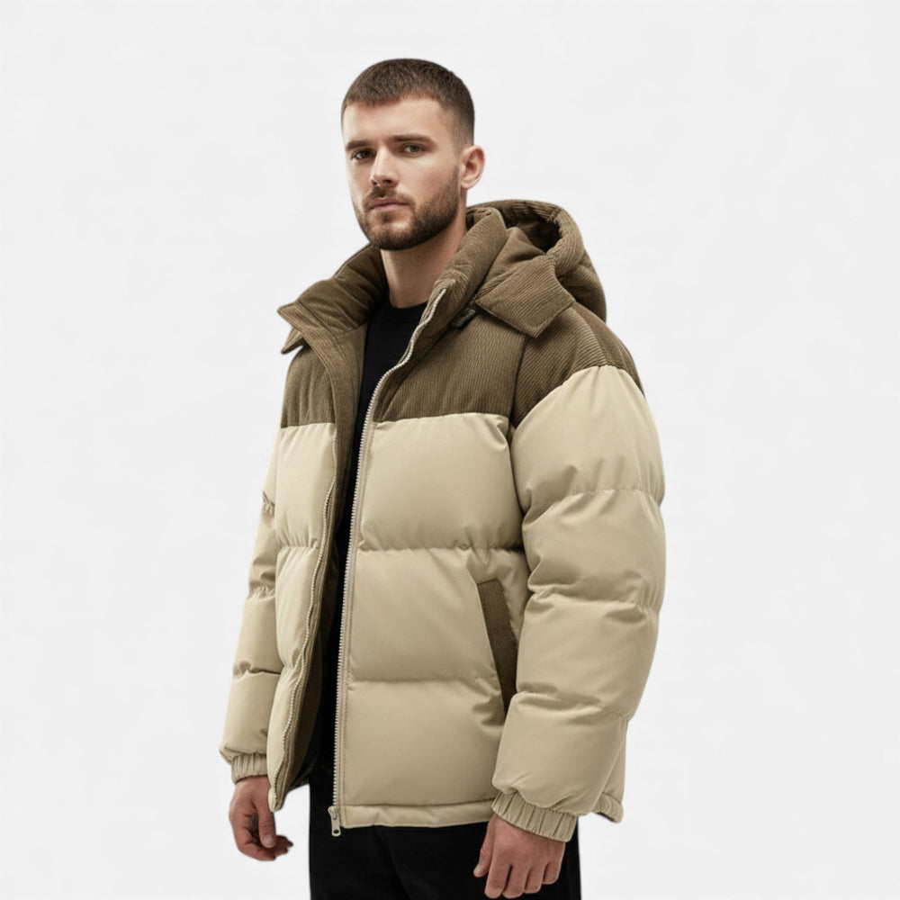 Winter Jacket for Men, Fleece-Lined, Removable Hood | Insulated | Khaki1