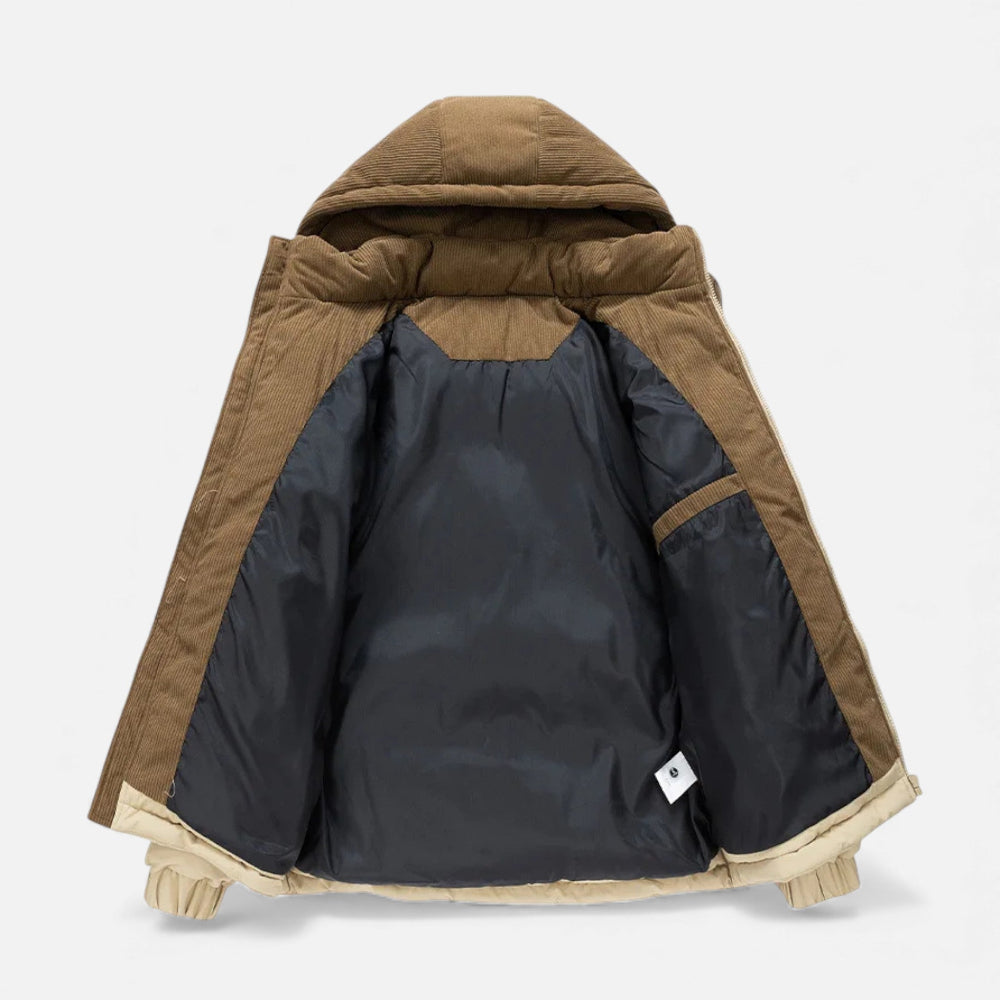 Winter Jacket for Men, Fleece-Lined, Removable Hood | Insulated | Khaki3
