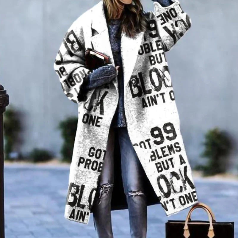 Wool Coat For Women | Elegant, Full-Length Design | Winter | White