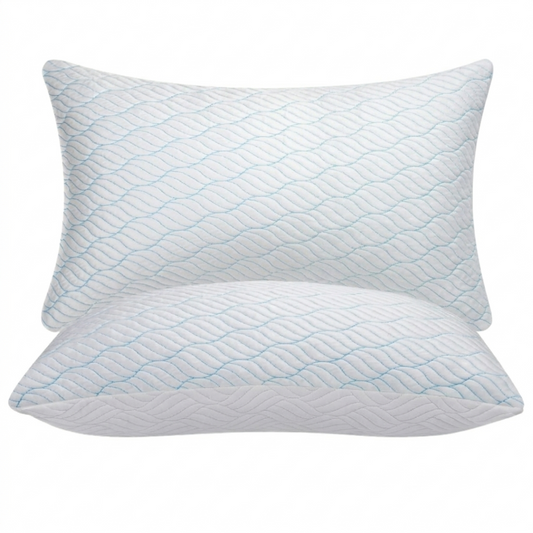 Cooling Shredded Memory Foam Pillow Set with Adjustable Firmness