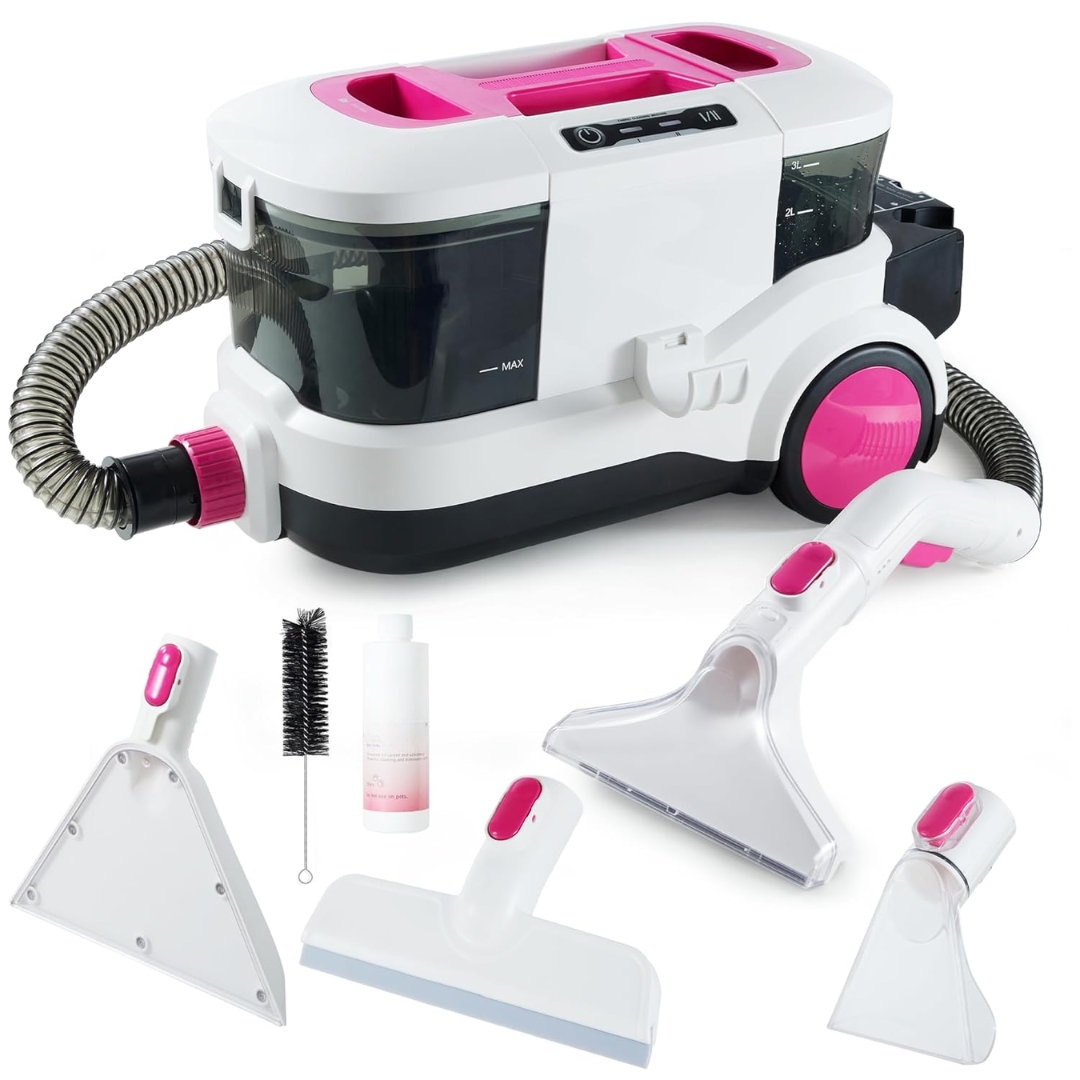 Dual-Tank Portable Carpet & Upholstery Extractor, 800 W Suction