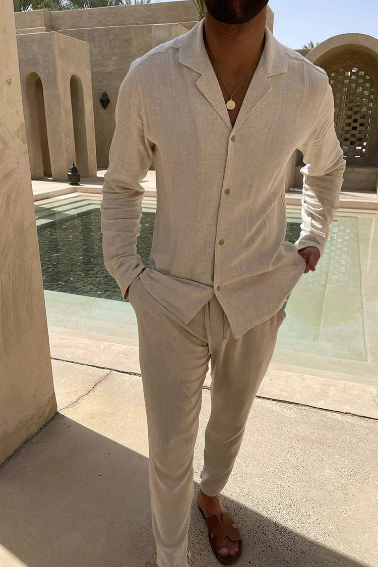 Charles | Elegance men linen set: Luxury in Summer Linen